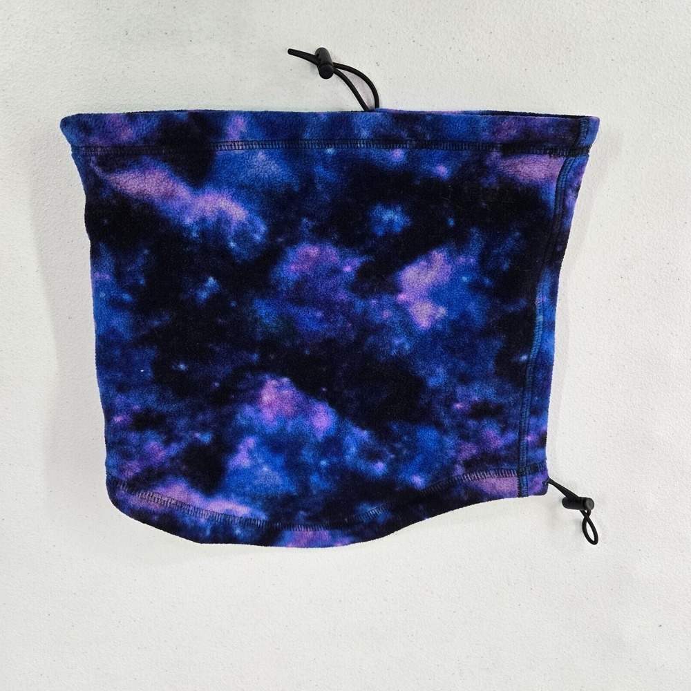 Victoria Secret PINK Women Scarf OS‎ Blue Galaxy Fleece Face Neck Wrap